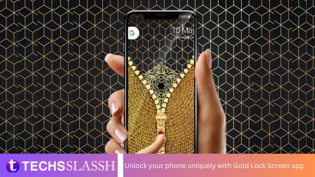 Unlock your phone uniquely with Gold Lock Screen app.